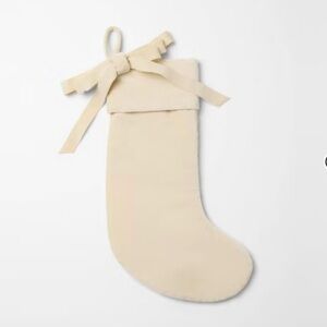 Velvet Bow Stocking Cream - Threshold™ designed with Studio McGee